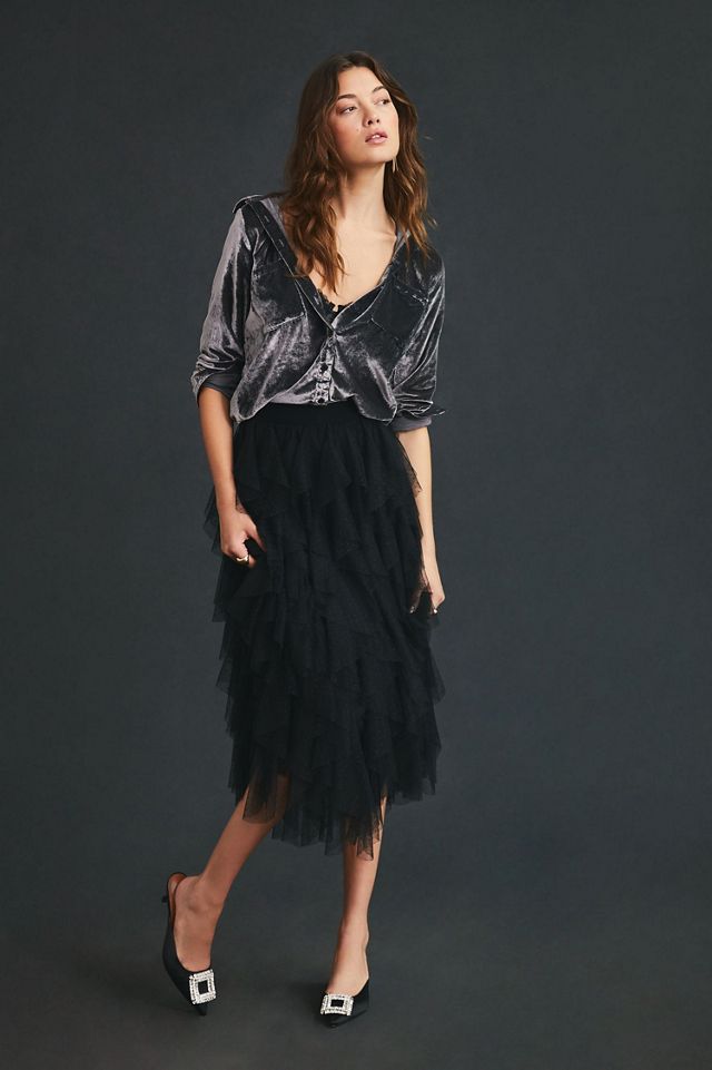 Pilcro Relaxed Velvet Buttondown #4