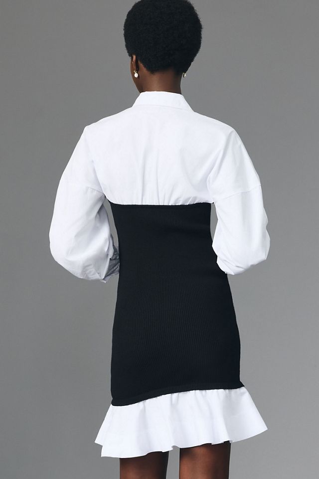 Twofer Collared Mini Dress #1