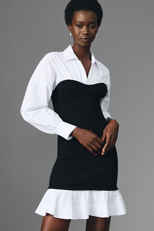 Twofer Collared Mini Dress #2