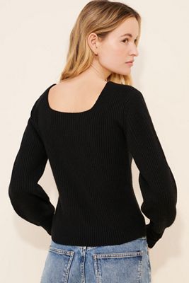 Madewell Leyton Wool Blend Square-Neck Sweater