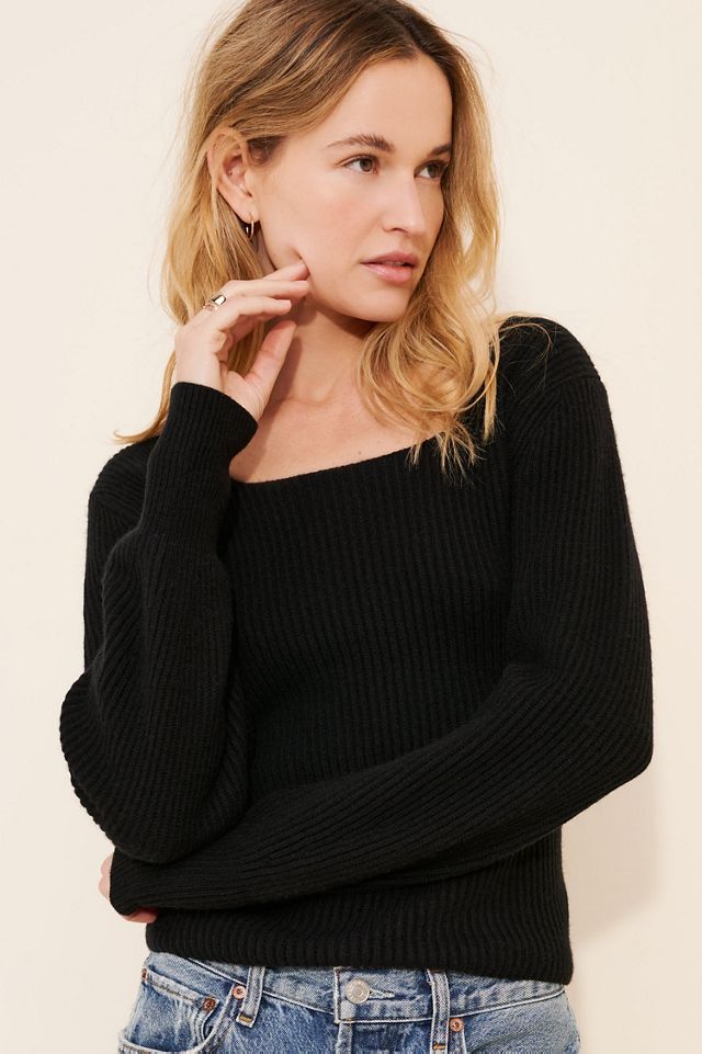 Madewell Leyton Wool Blend Square-Neck Sweater #1