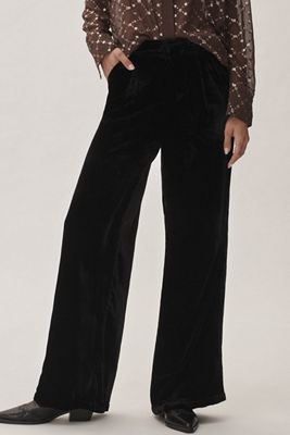 Velvet Wide-Leg Pants | Anthropologie
