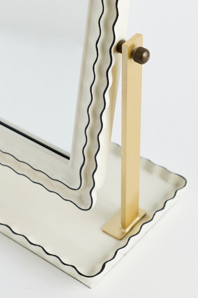Philippa Wavy Scalloped Tabletop Vanity Mirror #2