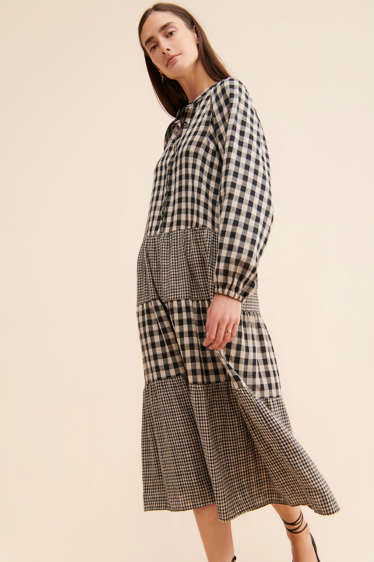 Little Lies Contrast Gingham Dress