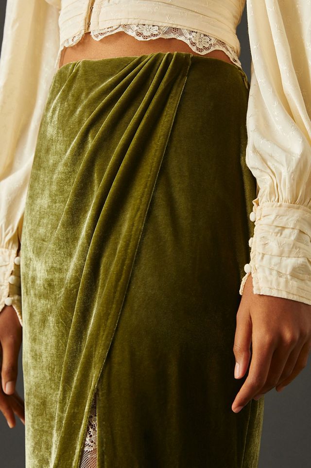 Velvet Pencil Skirt | Anthropologie