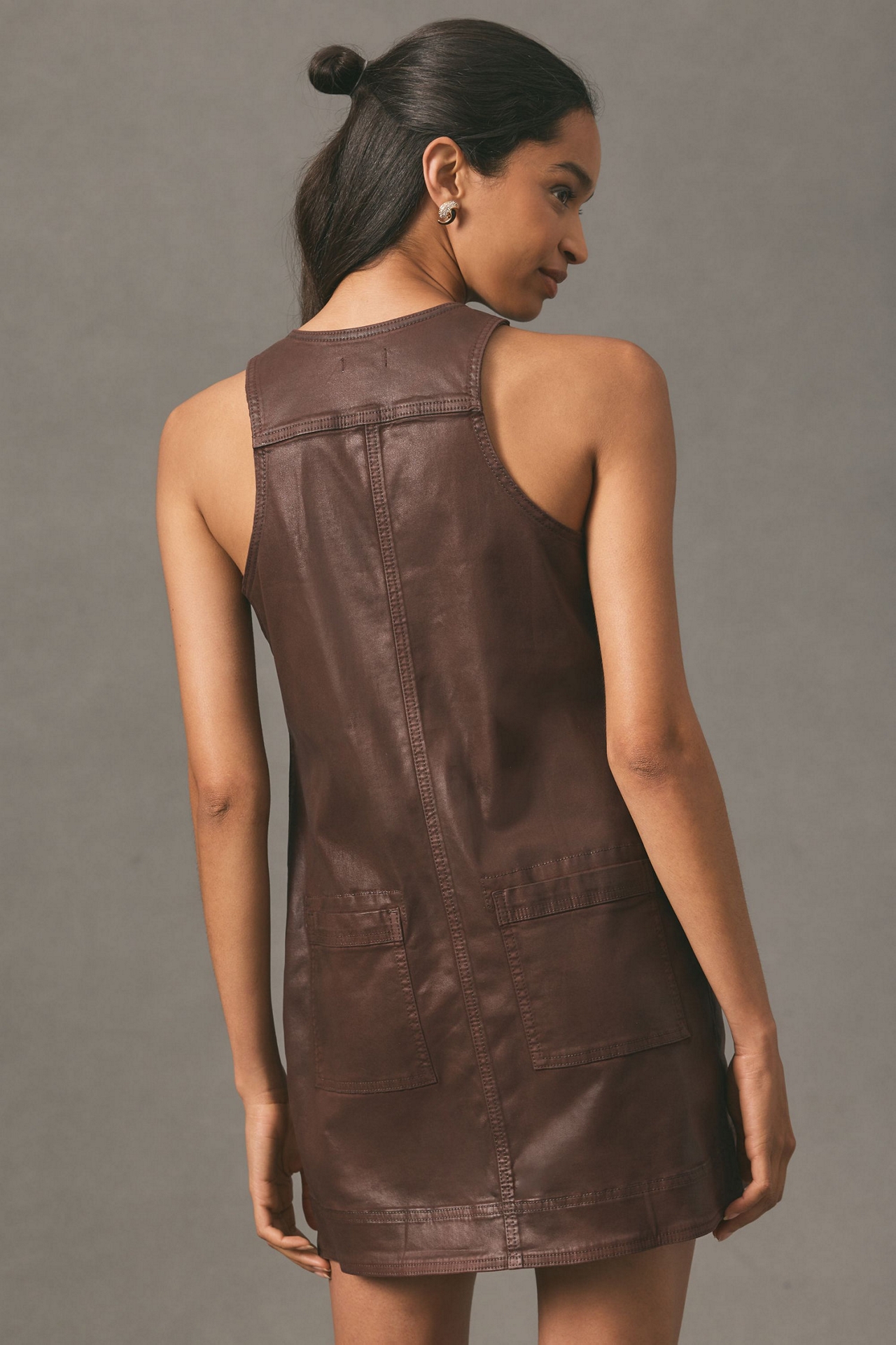 Pilcro Coated Crewneck Mini Dress