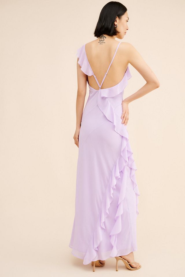 If By Sea Sold Ruffle Trim Maxi Dress #1
