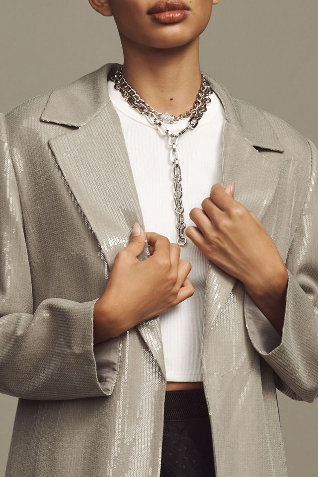 Mare Mare Sequin Longline Jacket #3