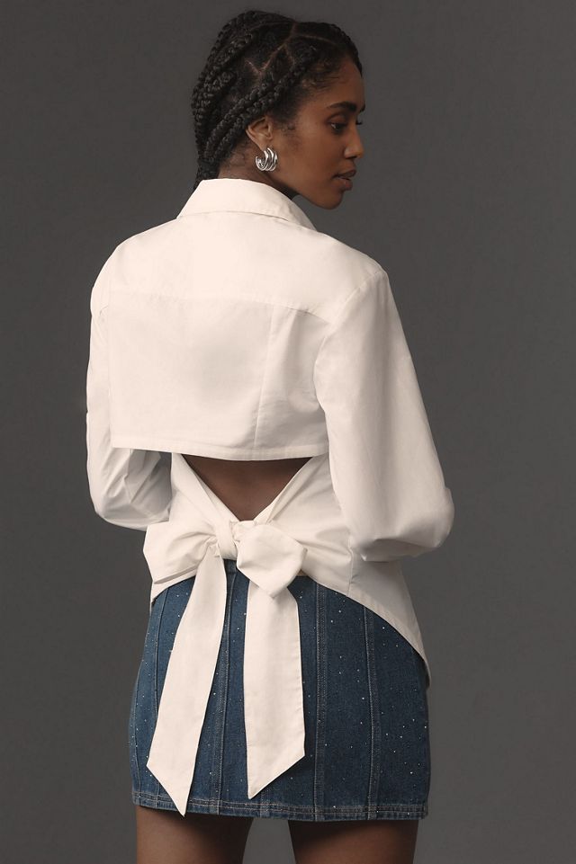 Maeve Bow-Back Tailored Shirt #1