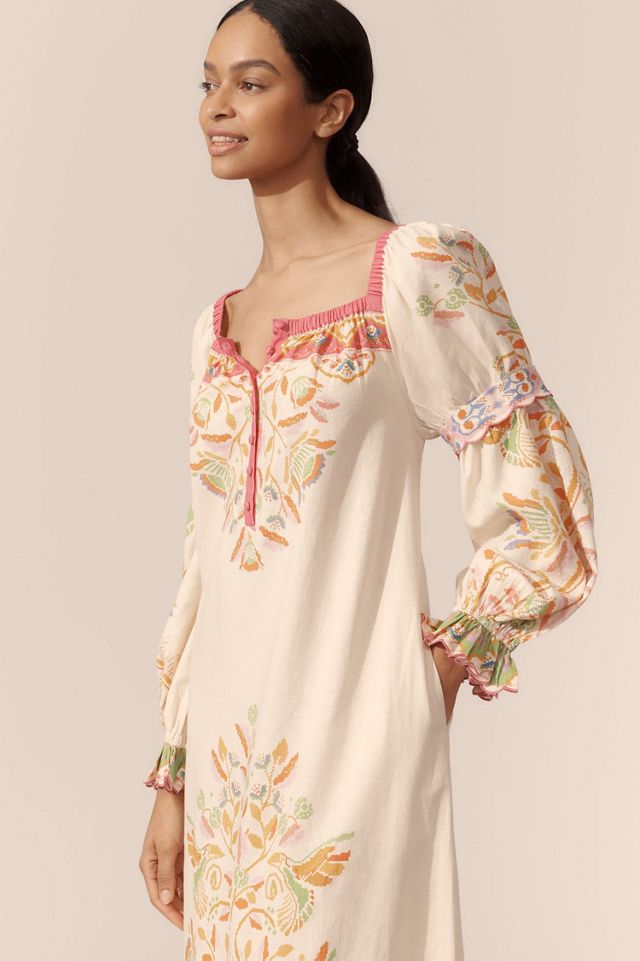 FARM Rio Printed Linen Blend Dress #1