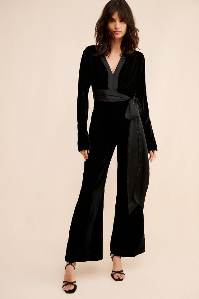 Samant Chauhan Long Sleeve Wrap V-Neck Jumpsuit #2