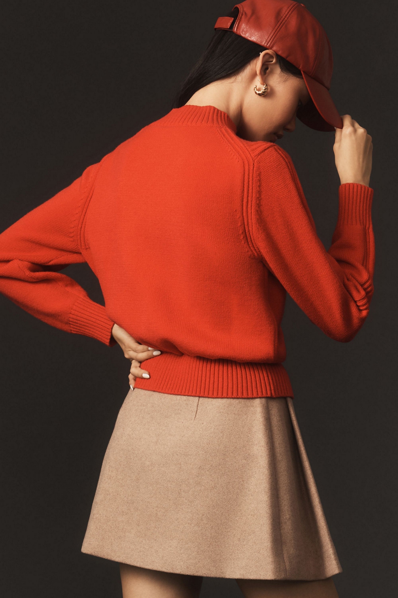 Mare Twofer Mock-Neck Sweater Dress