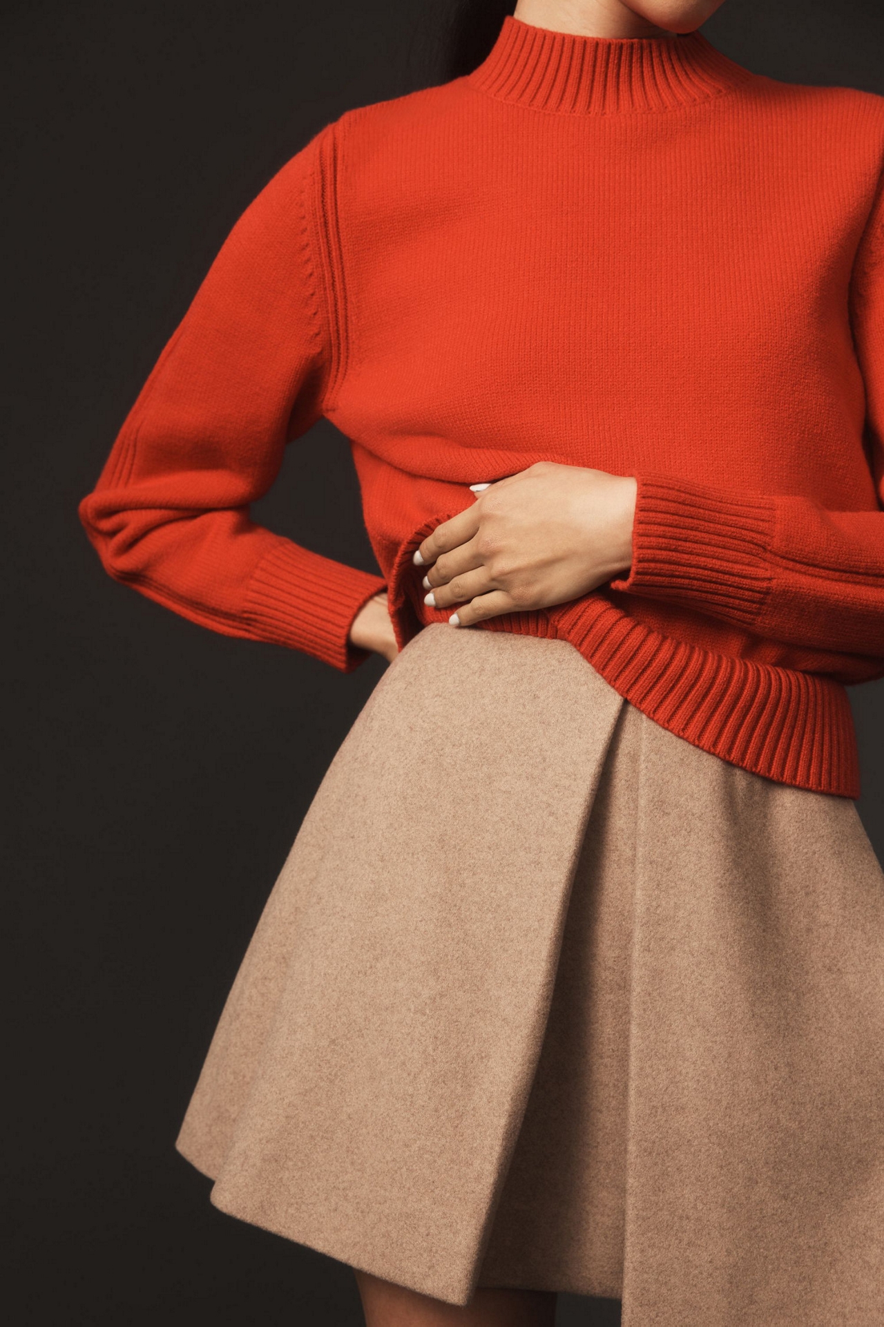 Mare Twofer Mock-Neck Sweater Dress