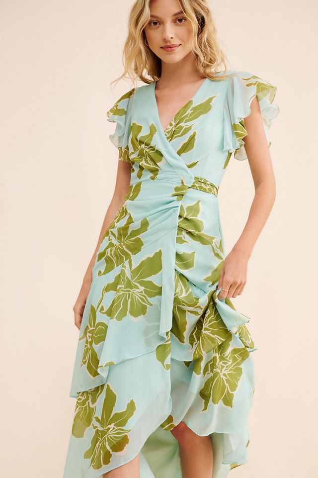 Hutch Floral Tiered Wrap Maxi Dress #1