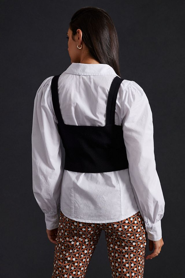 Maeve Mixed Media Layered Top #1