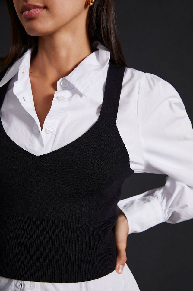 Maeve Mixed Media Layered Top #2