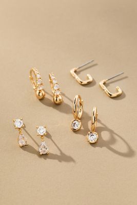 Crystal Medley Earrings, Set of 4