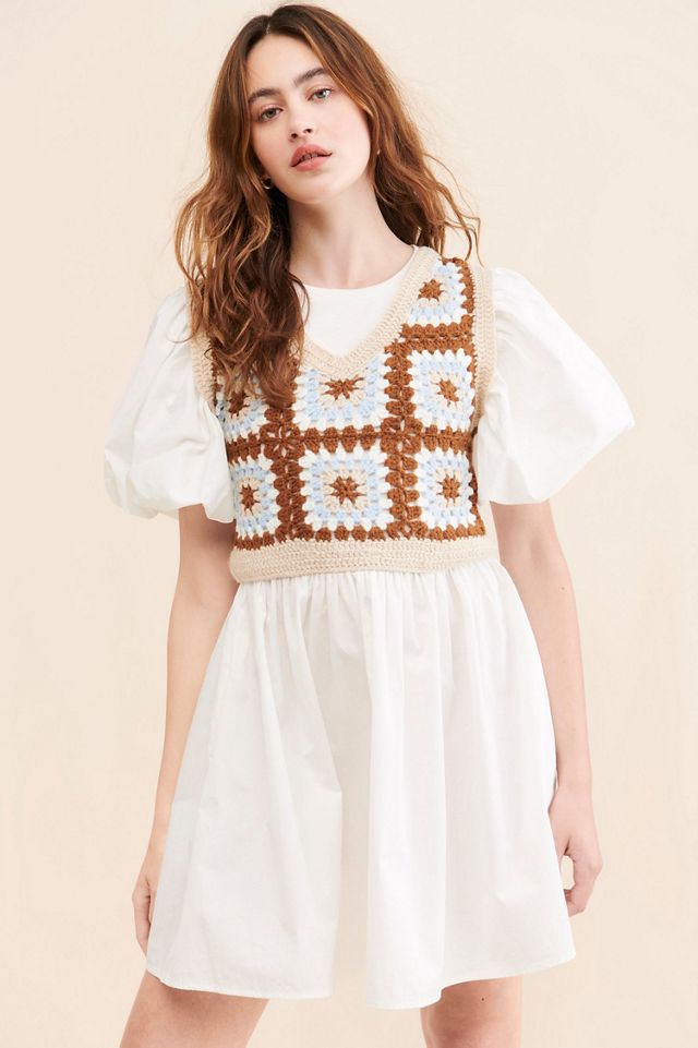 En Saison Evie Mixed Media Mini Dress #3