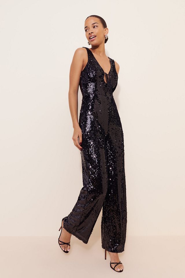If By Sea Sleeveless Sequin Jumpsuit #1