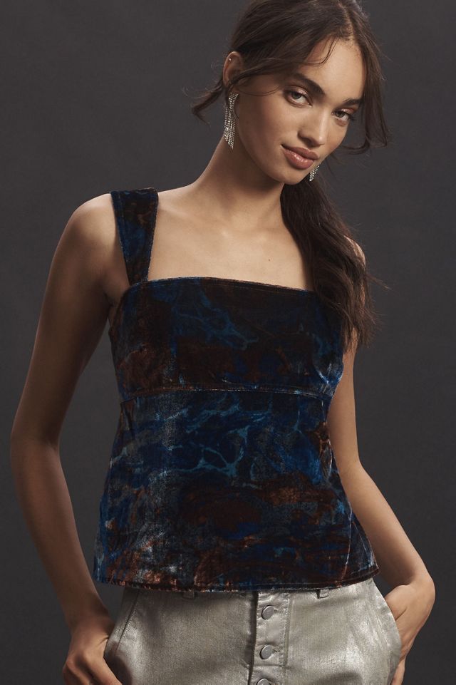 Pilcro Velvet Flyaway Top #3