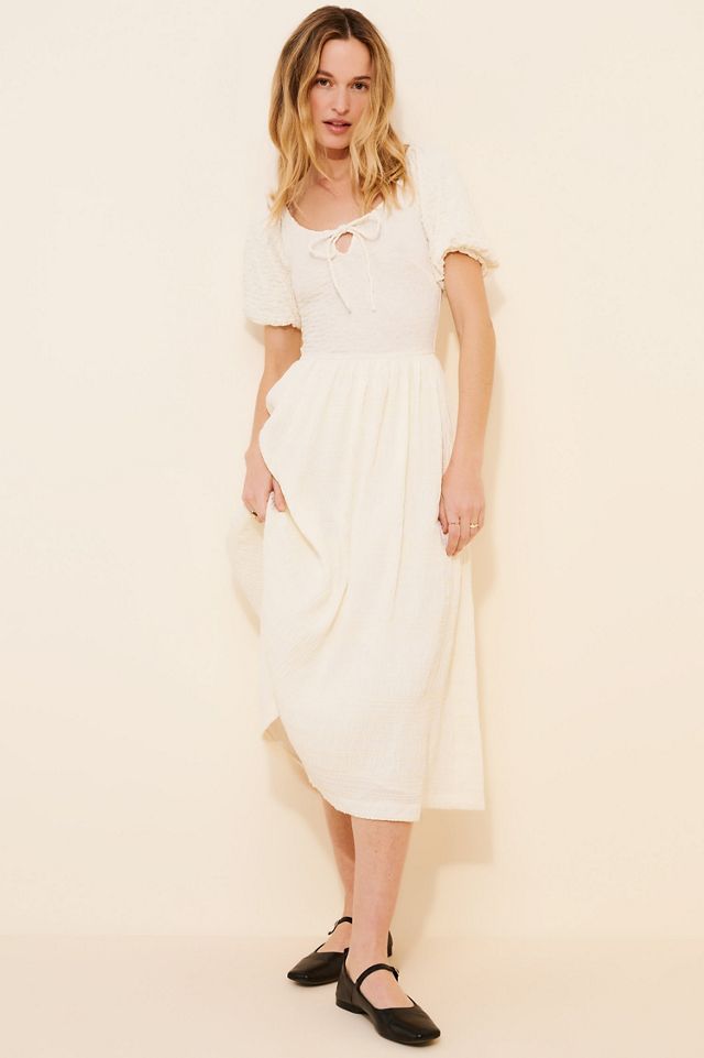 Adelyn Rae Laila Popcorn Knit Drop Waist Midi Dress #1