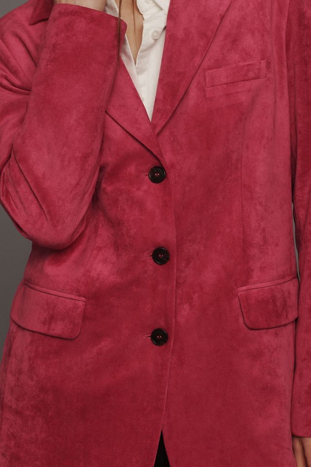 Dolan Faux-Suede Boyfriend Blazer #2