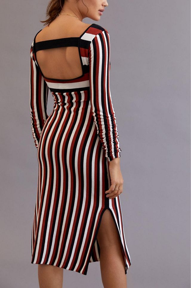 Maeve Striped Sweater Midi Dress #3