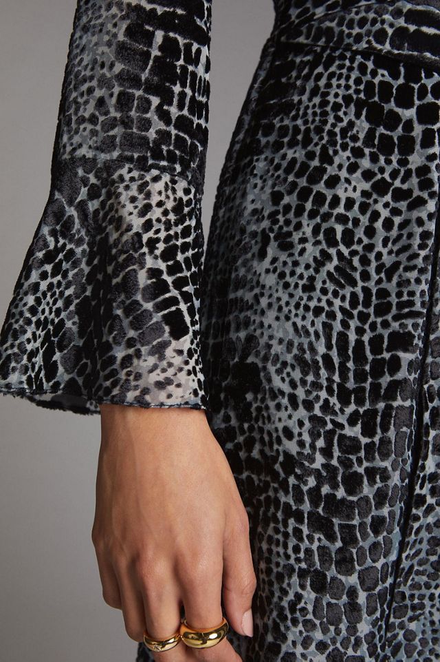 Geisha Designs One-Shoulder Burnout Velvet Jumpsuit #4