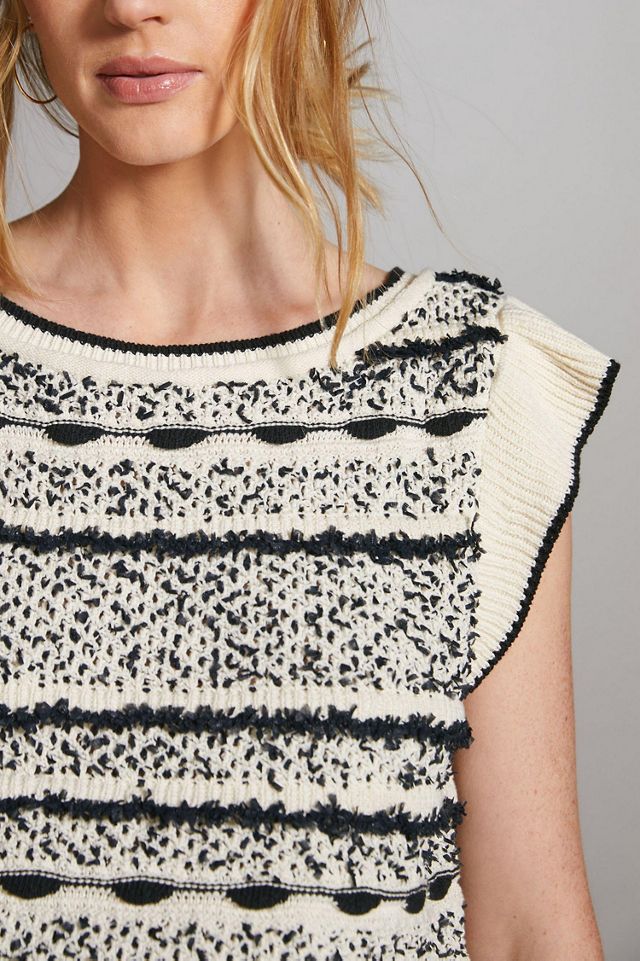 Pilcro Stripe Ruffled Sweater #3