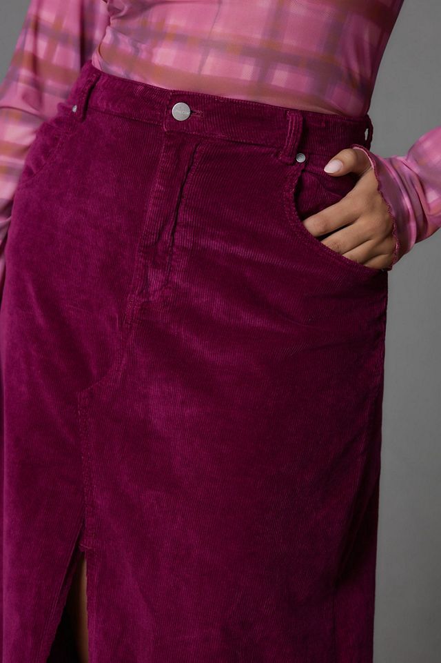 Pilcro The Madi Front-Slit Corduroy Skirt #2