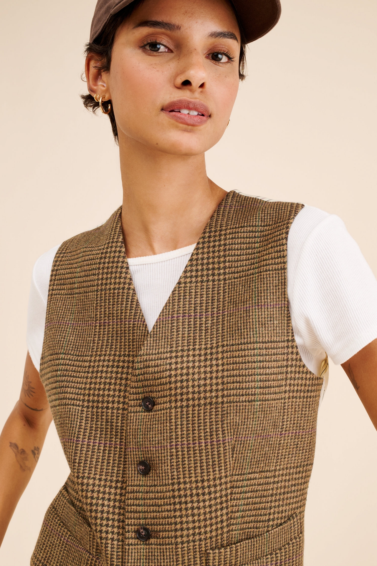 Polo Ralph Lauren Tweed Front Panel Vest