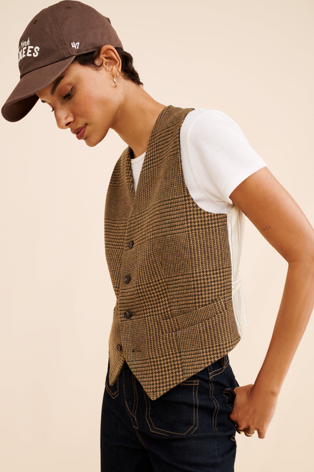 Polo Ralph Lauren Tweed Front Panel Vest