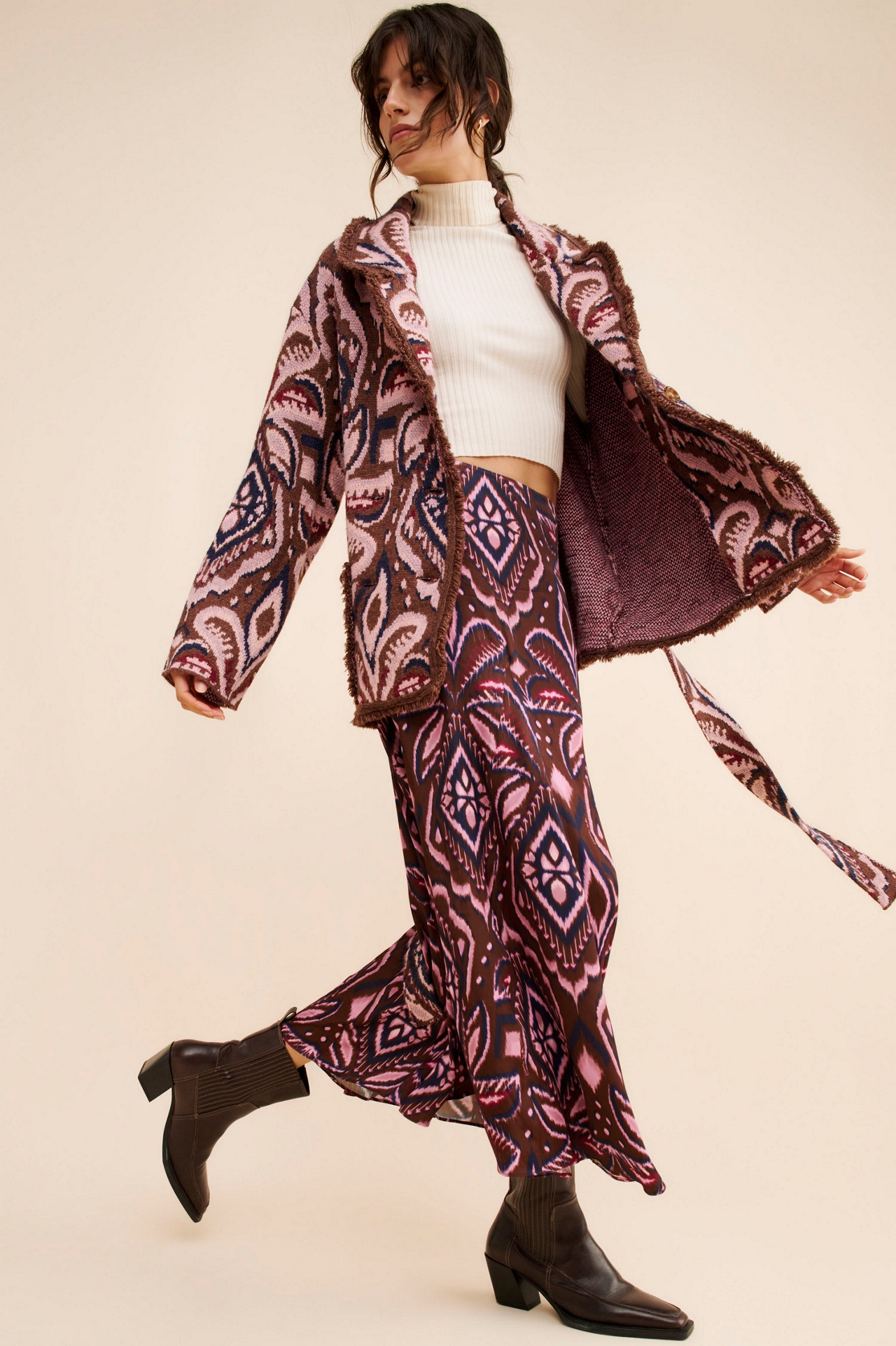 Nuuly x Farm Rio Pineapple Ikat Midi Skirt