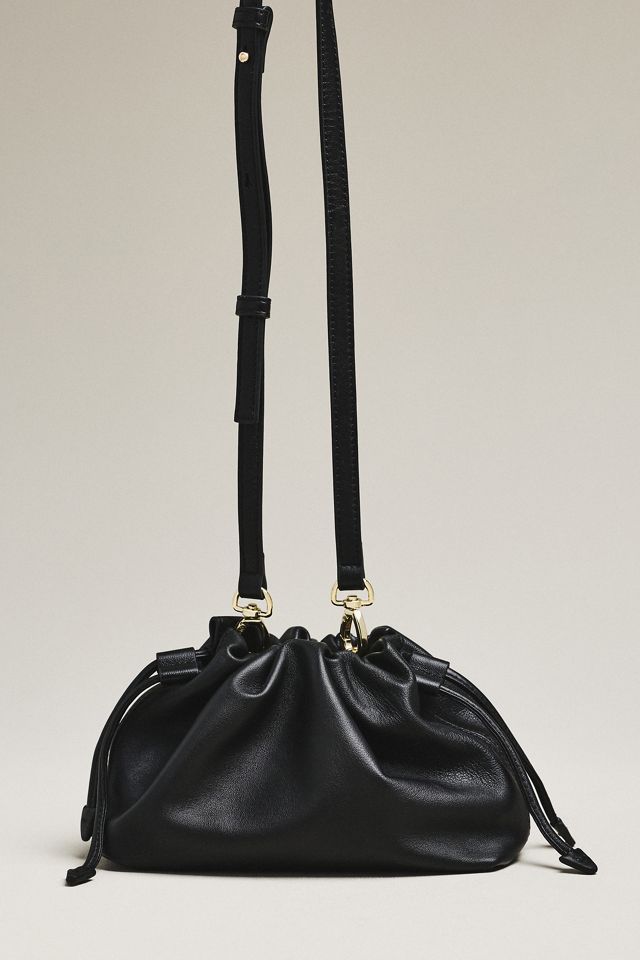 Studio Amelia Alexandra Leather Petite Drawstring Clutch #1