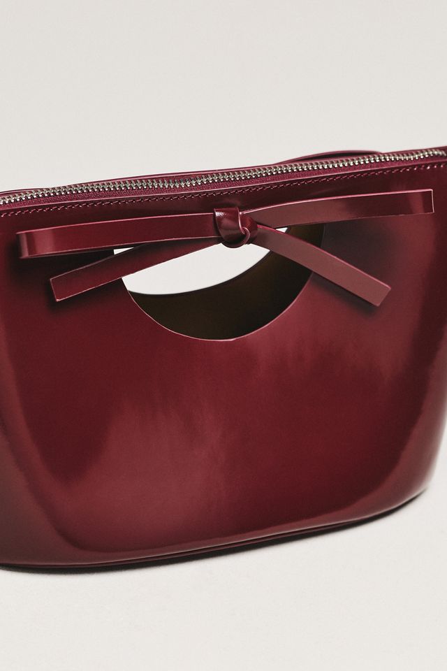 Studio Amelia Sofia Leather Bow Clutch #2