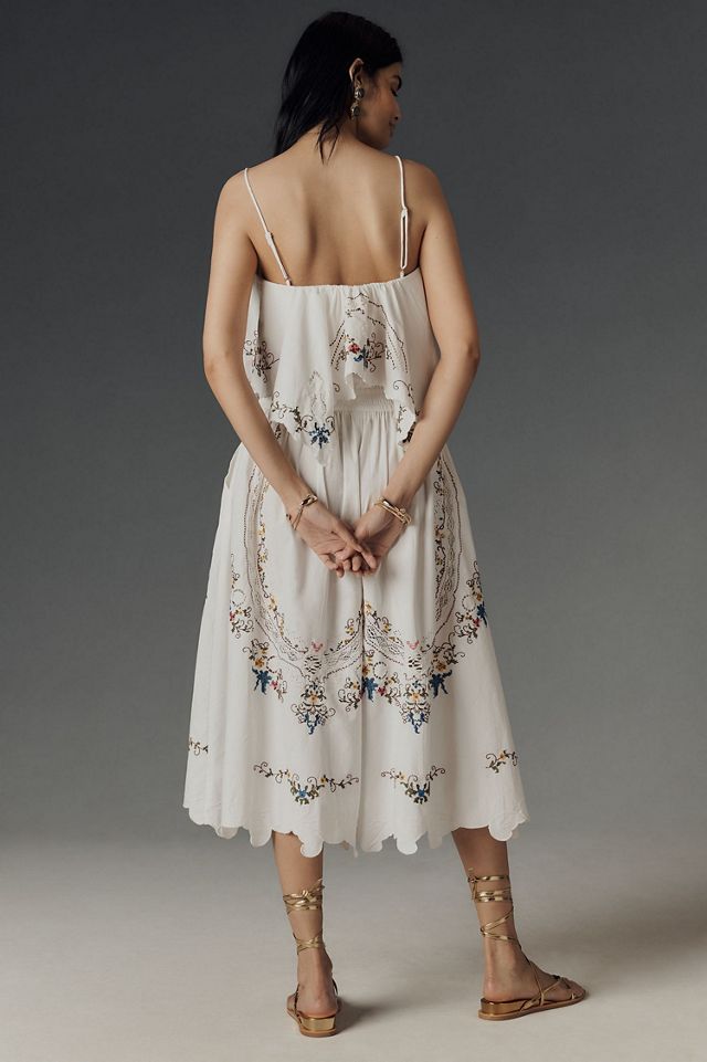 Embroidered Culotte Pants #1
