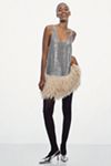 Siempre Deco Sequin Feather Tunic