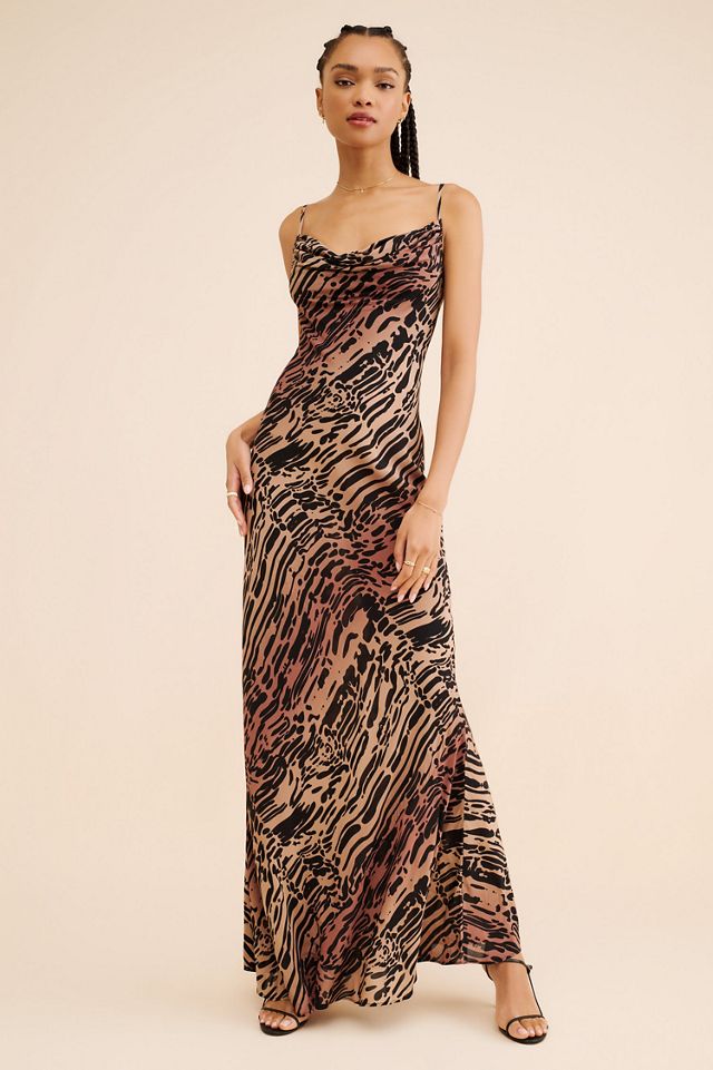 Good American Chiffon Bias Cowl Maxi Dress #2