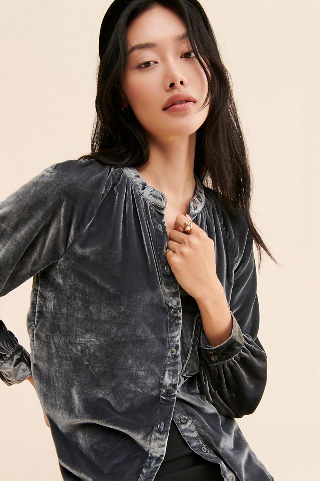 Pilcro Velvet Femme Buttondown Shirt #2