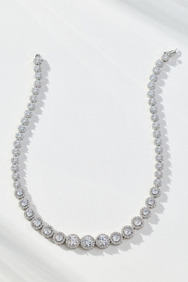 By Anthropologie Glam Tennis Necklace In Gold