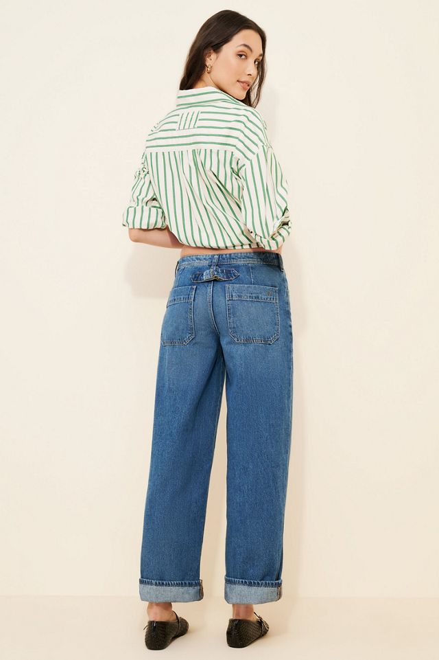 Pilcro Mid-Rise Slouchy Wide-Leg Cuffed Jeans #4