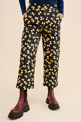 【新品未使用タグ付き】ハウスオンザヒル　Yellow Flower Pants Nuuly x Rachel Antonoff Bartees Puffer Pants | Anthropologie
