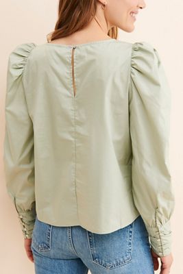 Ichi Halyn Puff Sleeve Blouse