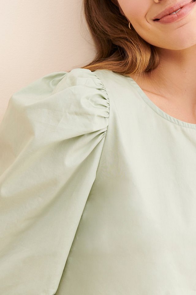 Ichi Halyn Puff Sleeve Blouse #1