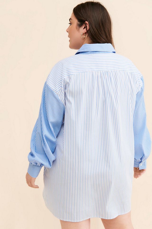 Bellevue Striped Mini Shirtdress #1