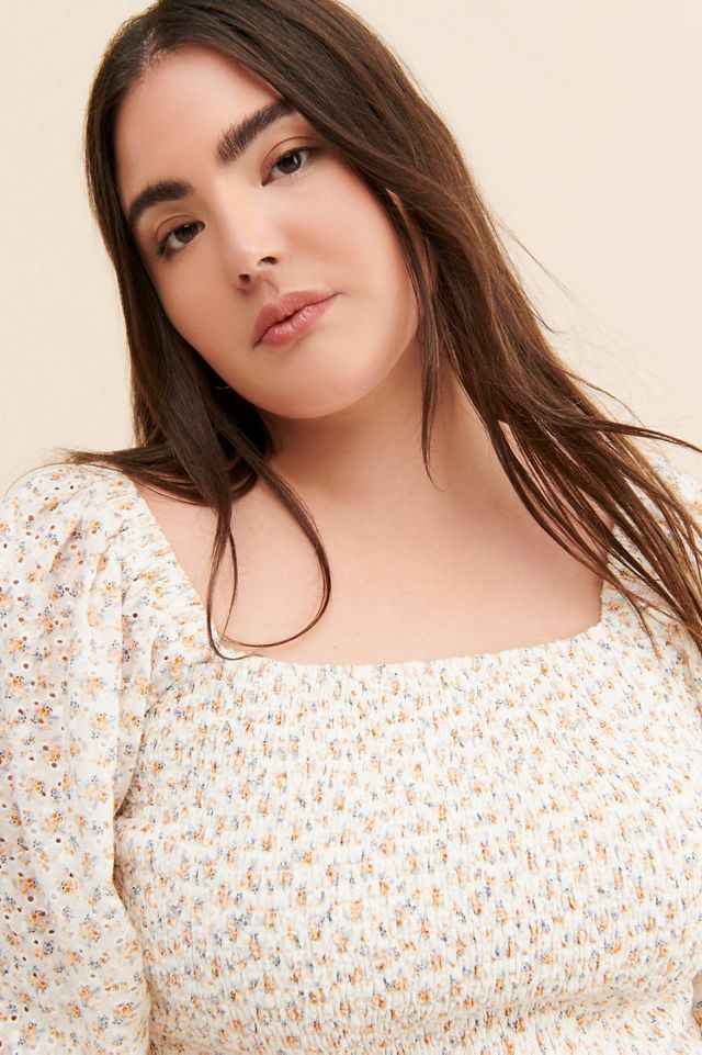 Hutch Eyelet Smocked Blouse #1