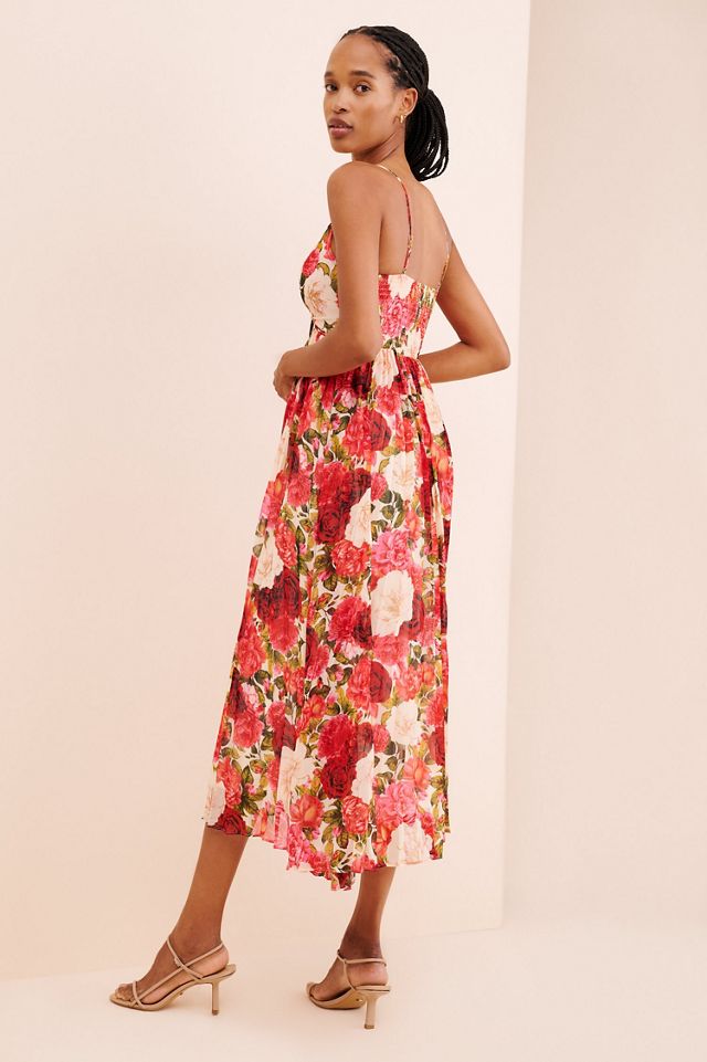 Moon River Pleated Sleeveless Midi Dress #3