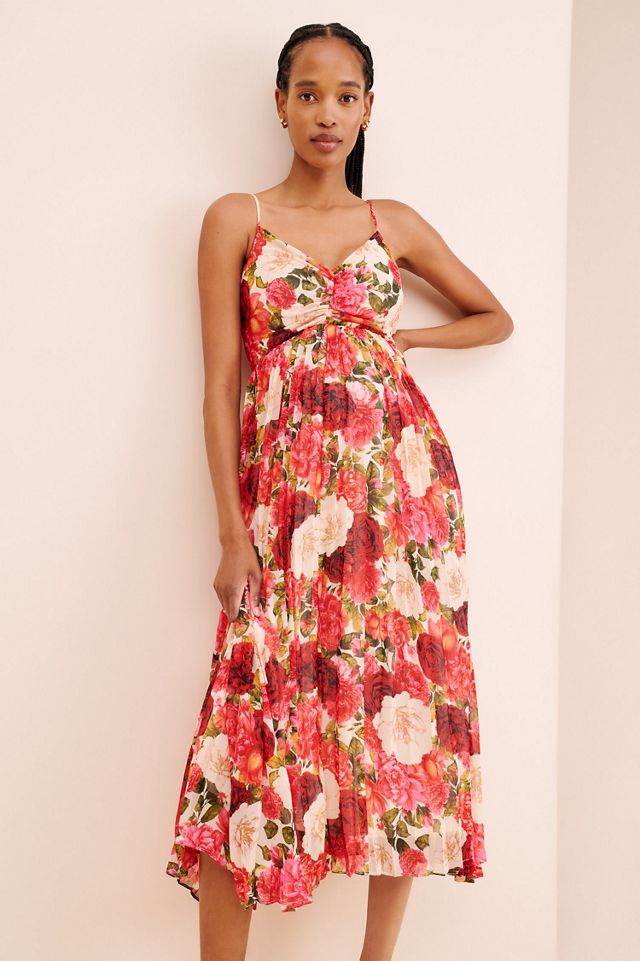 Moon River Pleated Sleeveless Midi Dress #4