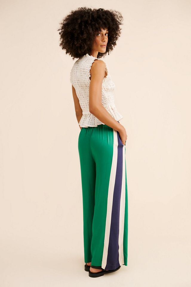 FARM Rio Wide-Leg Twill Trackpants #4