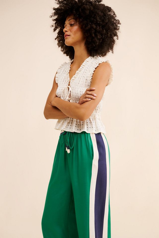 FARM Rio Wide-Leg Twill Trackpants #2